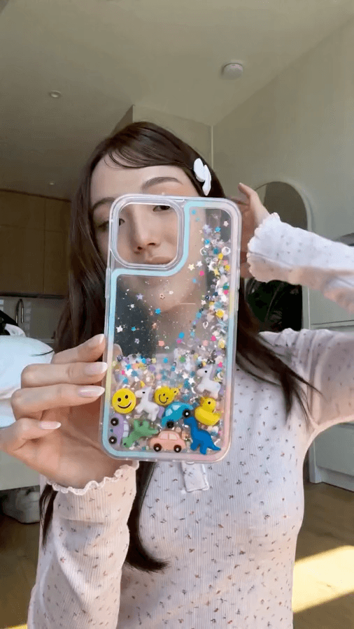 Frame from our phone case product review creative